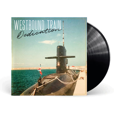 Westbound Train Dedication vinyl LP. album art depicts a subway at a dock getting ready to sail. vinyl color is black. 